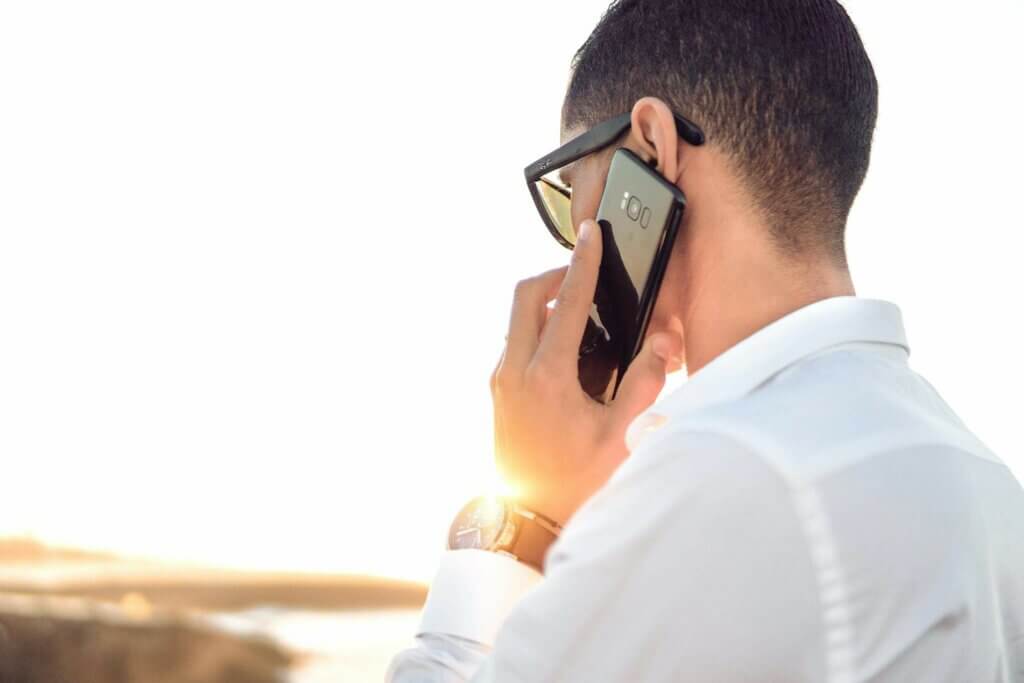 Man speaking on the phone