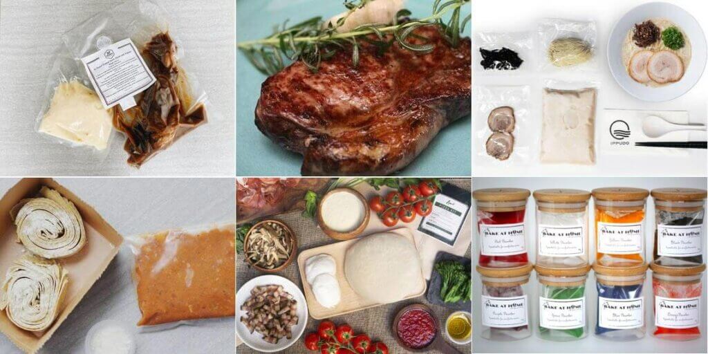 Meal kits collage