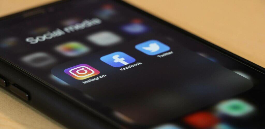 Social media apps on iPhone